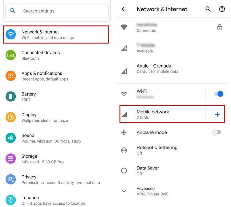 Data roaming Android
