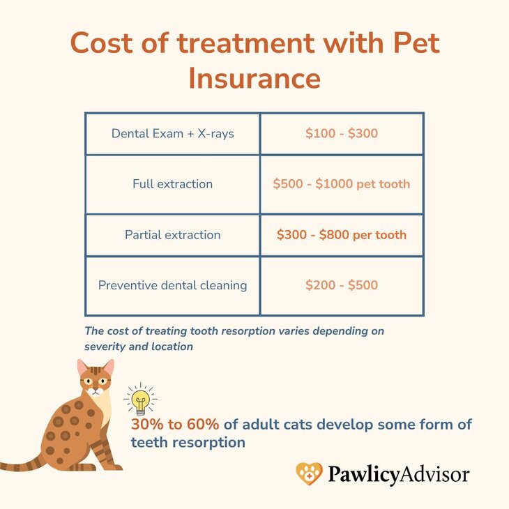 Resorbed tooth in cats cost