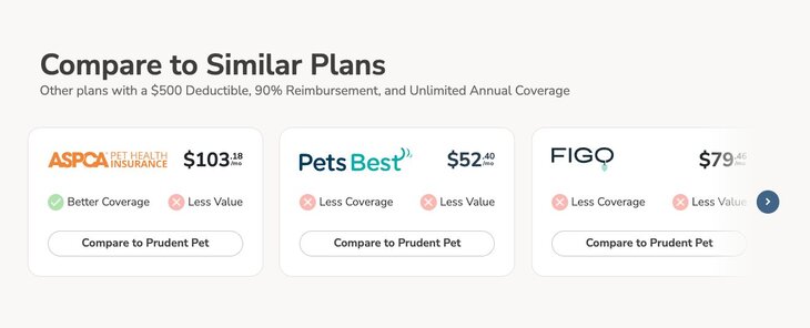 Pawlicy Advisor's insurance comparison screenshot