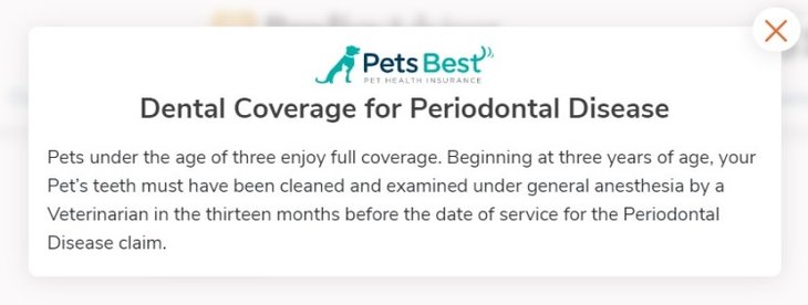 Pets Best coverage of periodontal disease