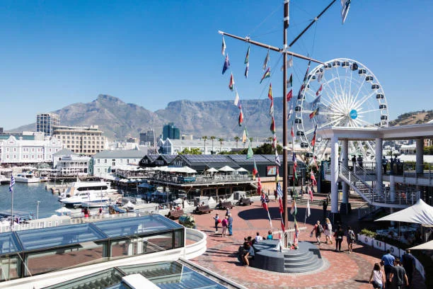 V&A Waterfront with Ferris wheel and Table Mountain views