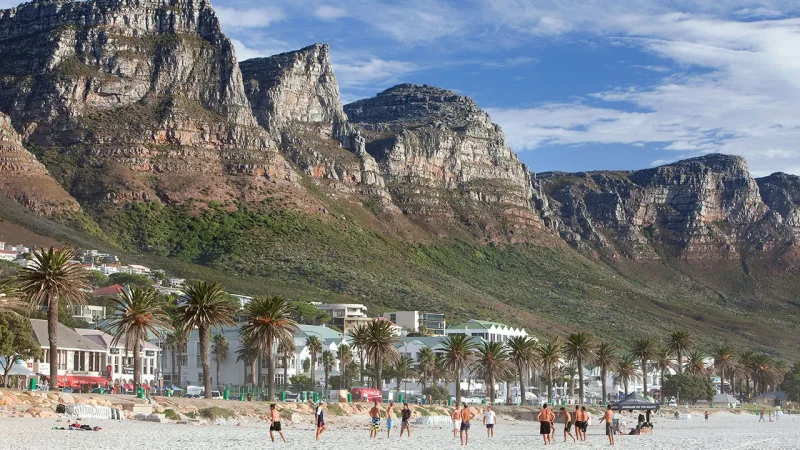 Cape Town coastal mountains and beach