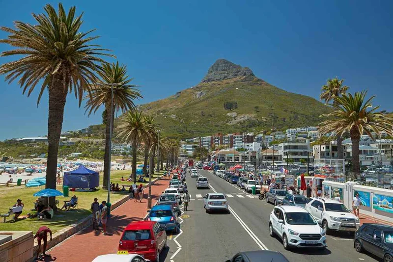 Camps Bay area with Lion's Head mountain