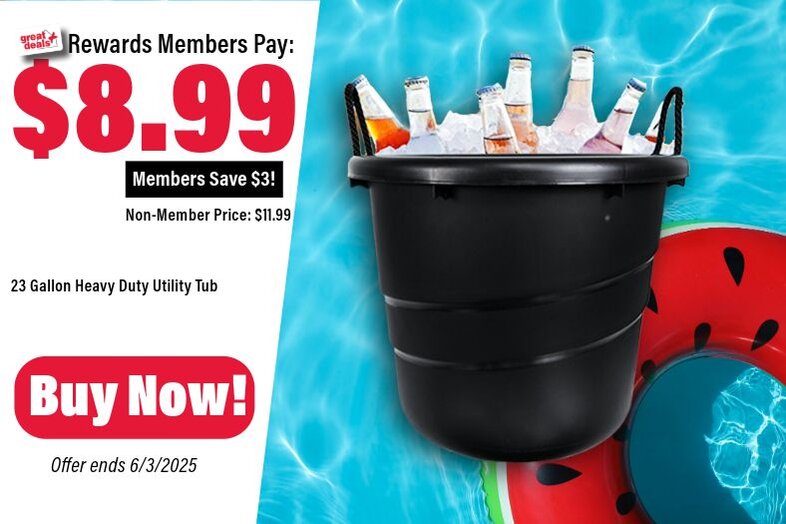 23 Gallon Utility Tub Only $8.99