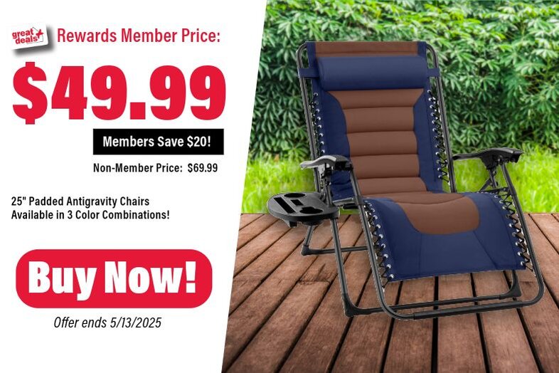 Padded Antigravity Chairs Only $49.99