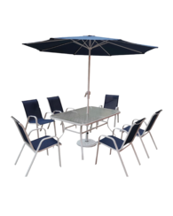 9-Piece Sling Panama Patio Set