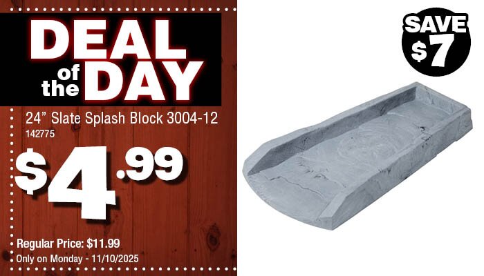Deal of the Day 24" Slate Splash Block for $4.99
