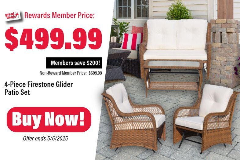 4-Piece Firestone Glider Patio Set
