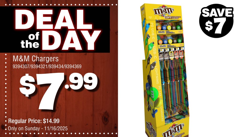 Deal of the Day M&M Chargers for $7.99
