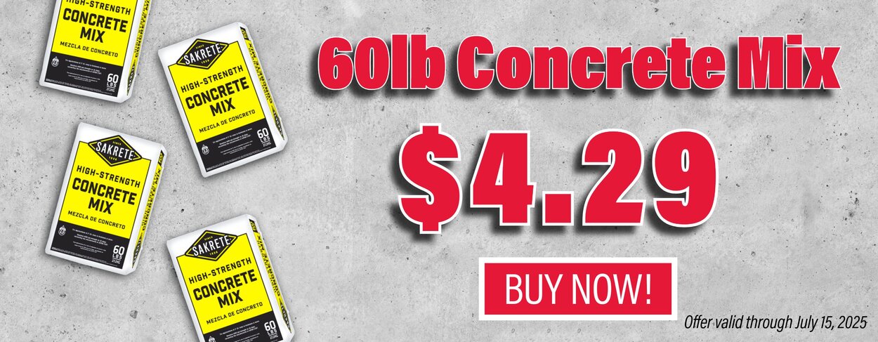 $4.29 60lb Concrete Mix