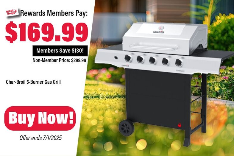 Char-Broil 5 burner Gas Grill only $169.99