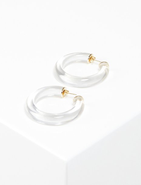 Picture of a clear hoop earrings