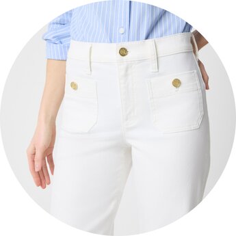 Women’s white jeans