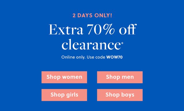 JCrew Factory Promo Banner