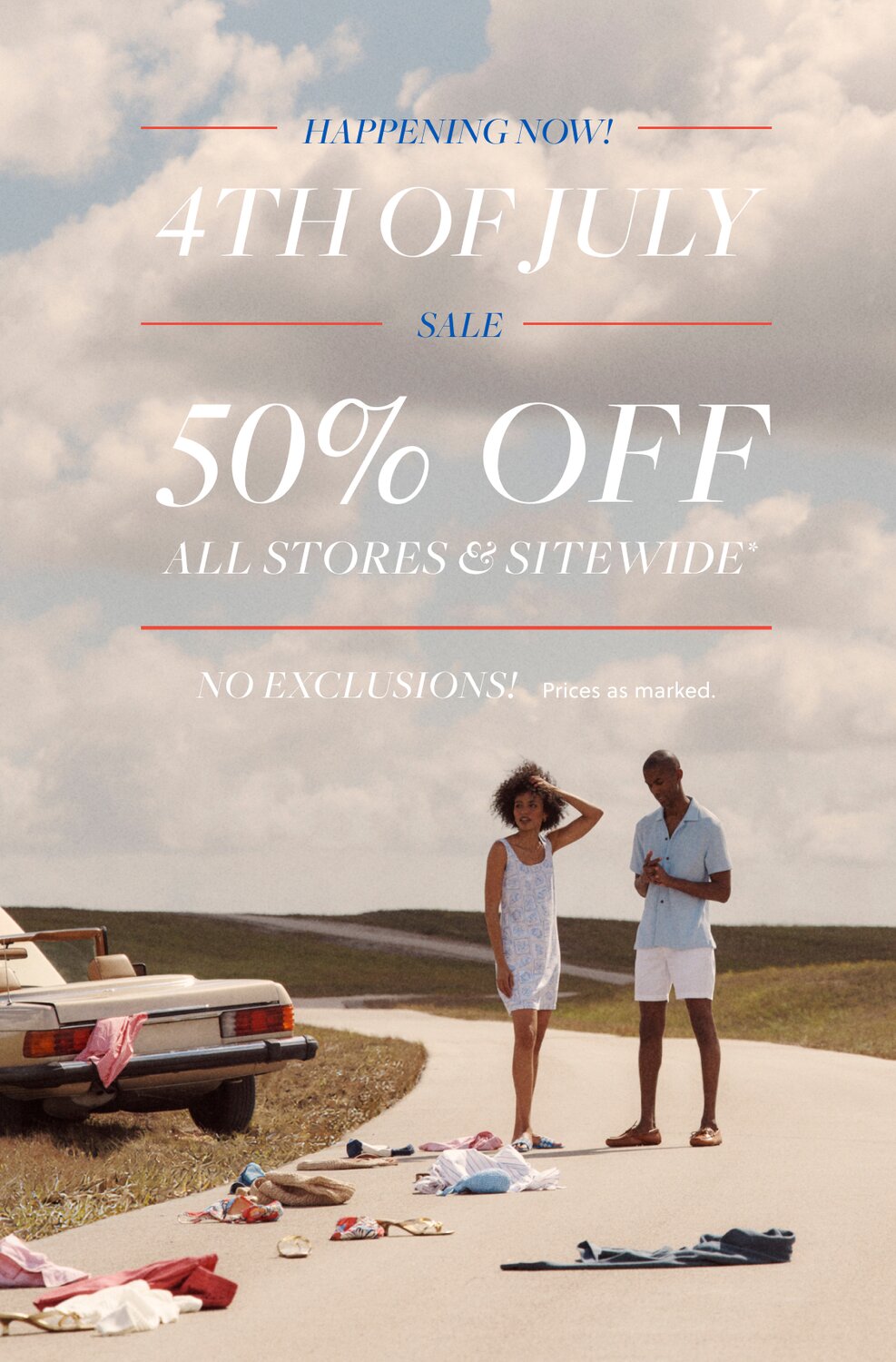 Happening Now 4th of July Sale 50% Off
