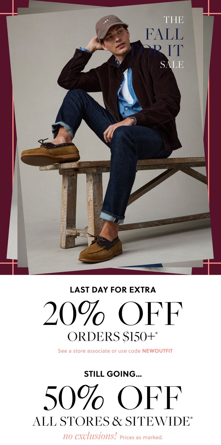 50% Off All Stores & Sitewide no exclusions! Prices as marked.