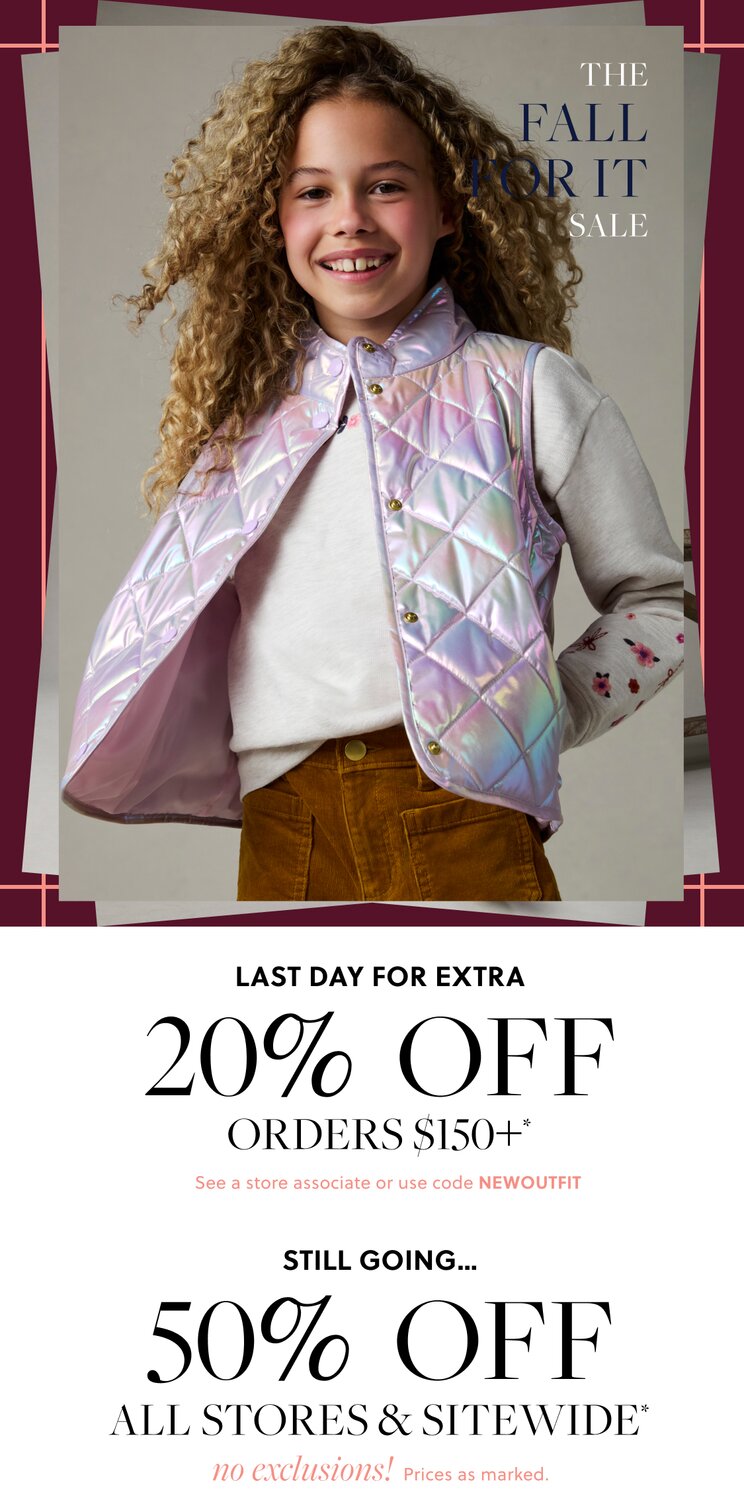 50% Off All Stores & Sitewide no exclusions! Prices as marked.