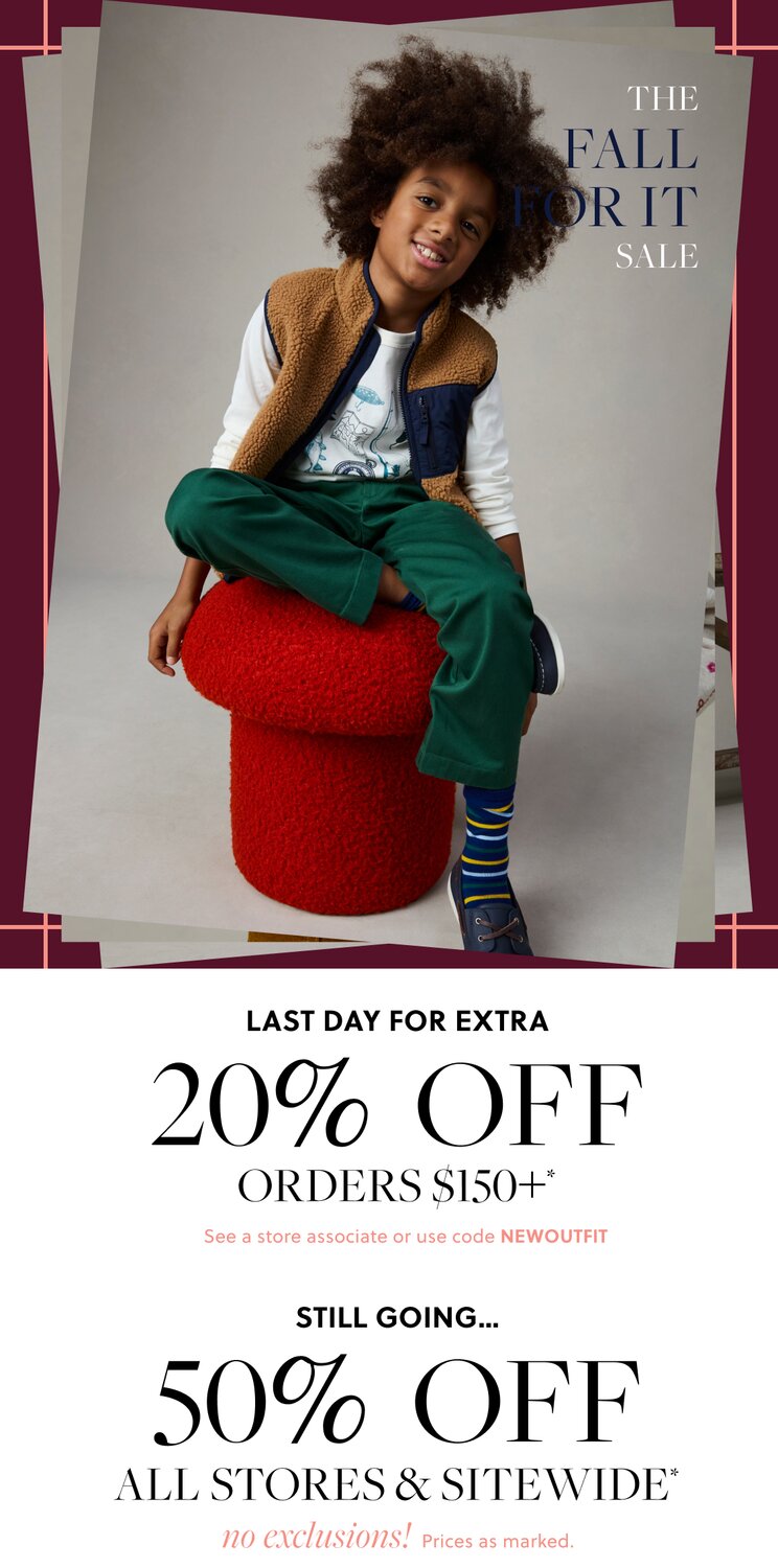 50% Off All Stores & Sitewide no exclusions! Prices as marked.
