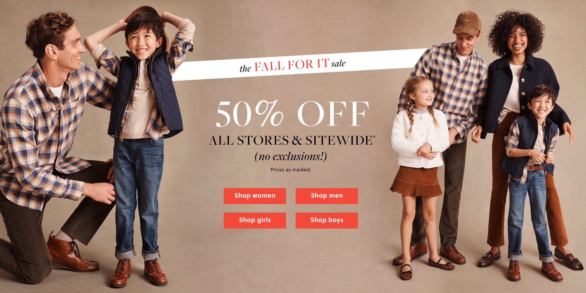 the FALL FOR IT sale 50% Off