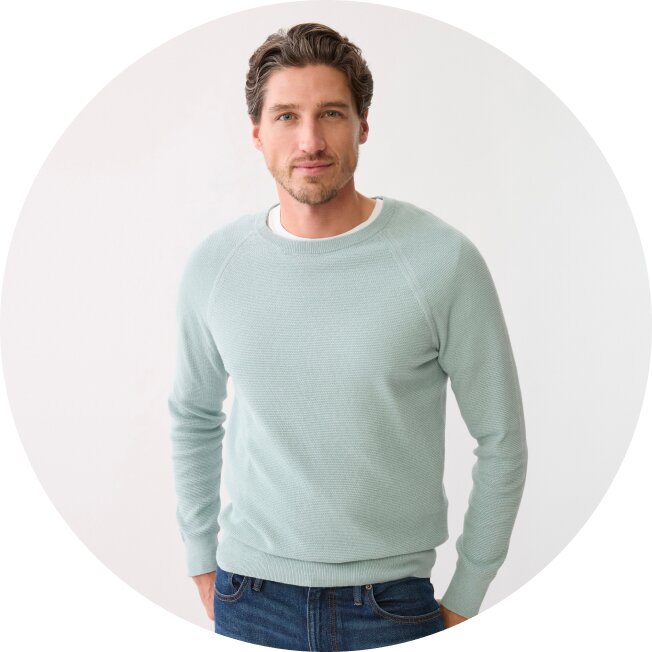 Men’s cotton seed-stitch sweaters