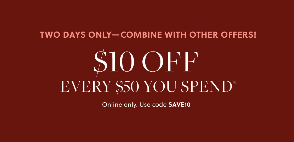 THE MEMORIAL DAY SALE  

50%–70% OFF ALL STORES & SITEWIDE, NO EXCLUSIONS! *