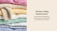 V-neck beach sweater