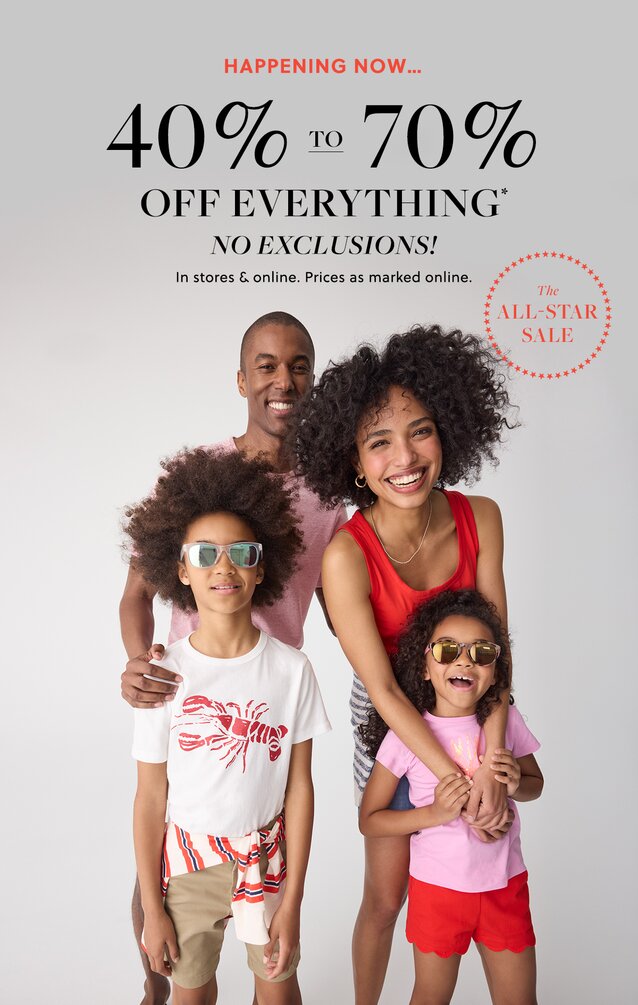 HAPPENING NOW... 

THE ALL-STAR SALE 

40%–70% OFF EVERYTHING** 
