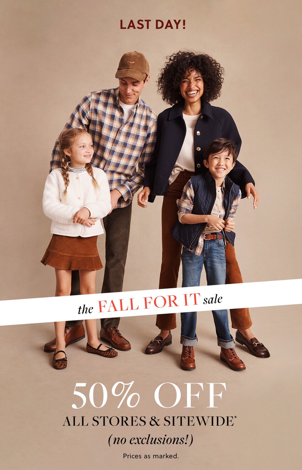 the FALL FOR IT sale 50% Off