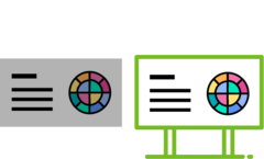 Backlit graphic icon
