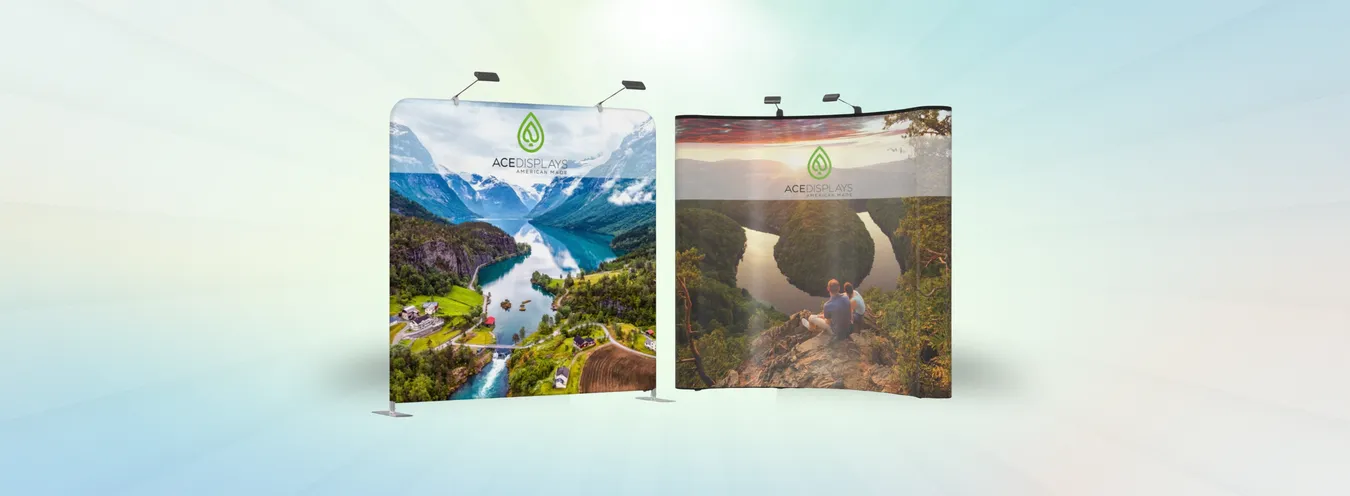 8ft wide displays from Ace Displays.