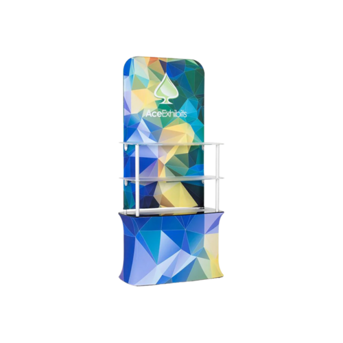 Ace Displays trade show shelves and counters.