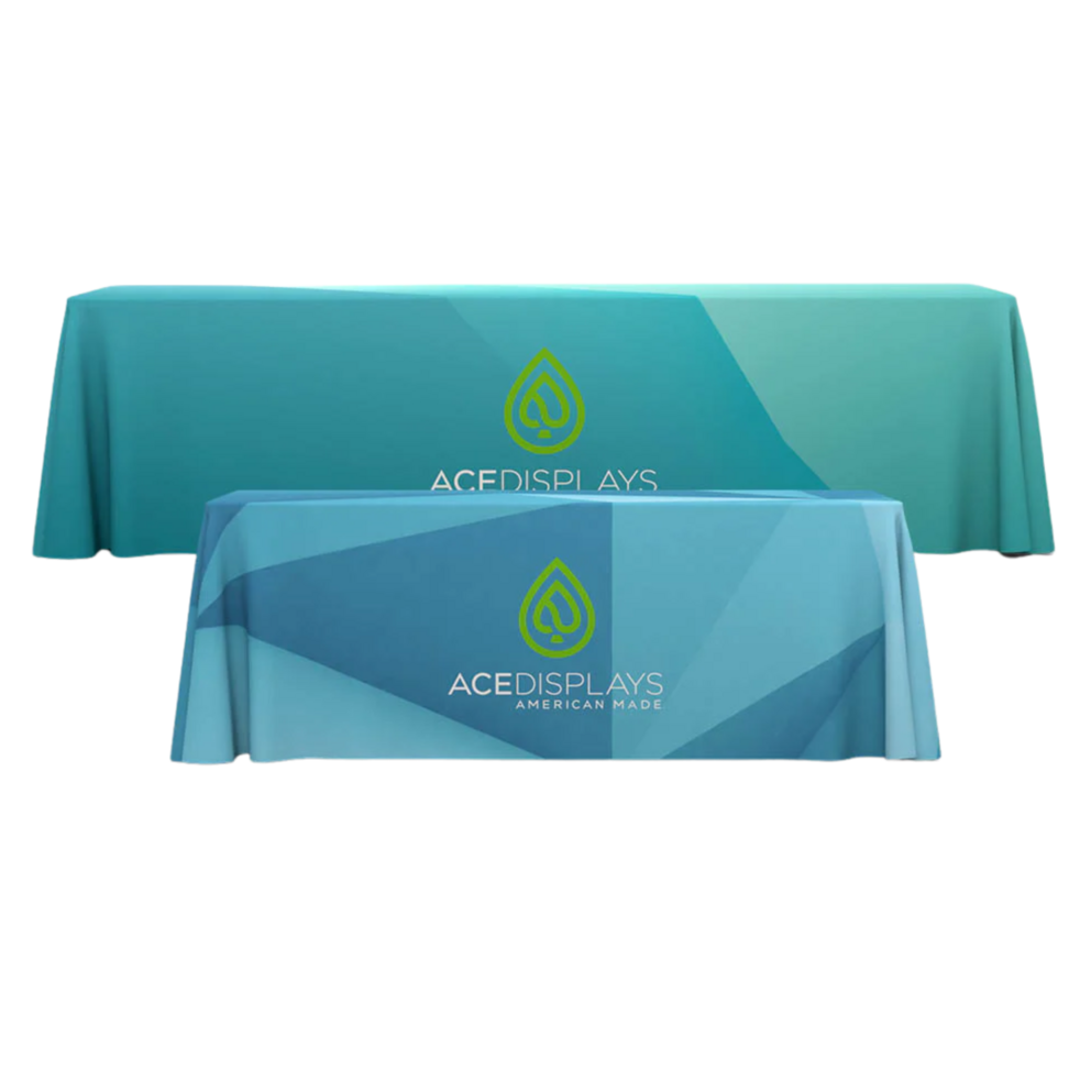Ace Displays Customizable Table Covers.