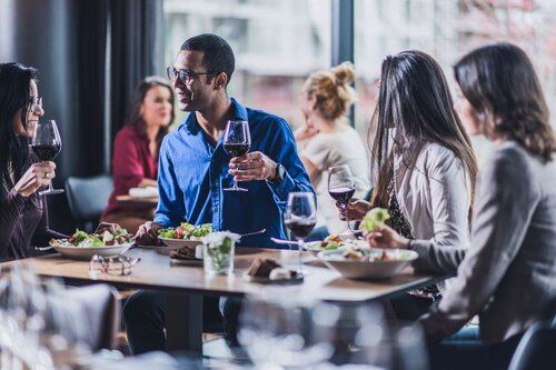 Colleagues at a dinner