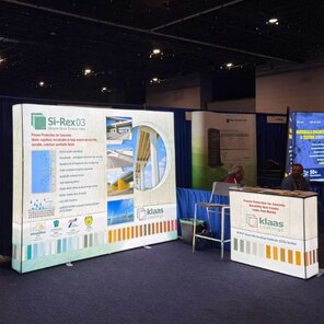 Indoor backlit small booth example