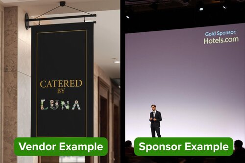 What a vendor looks like versus a sponsor.