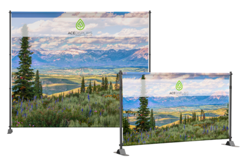 An adjustable display in two different sizes.