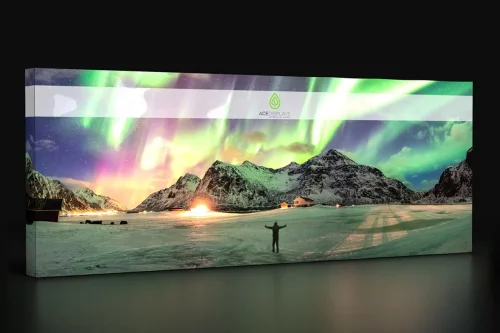 Photo of a 20ft backlit display.