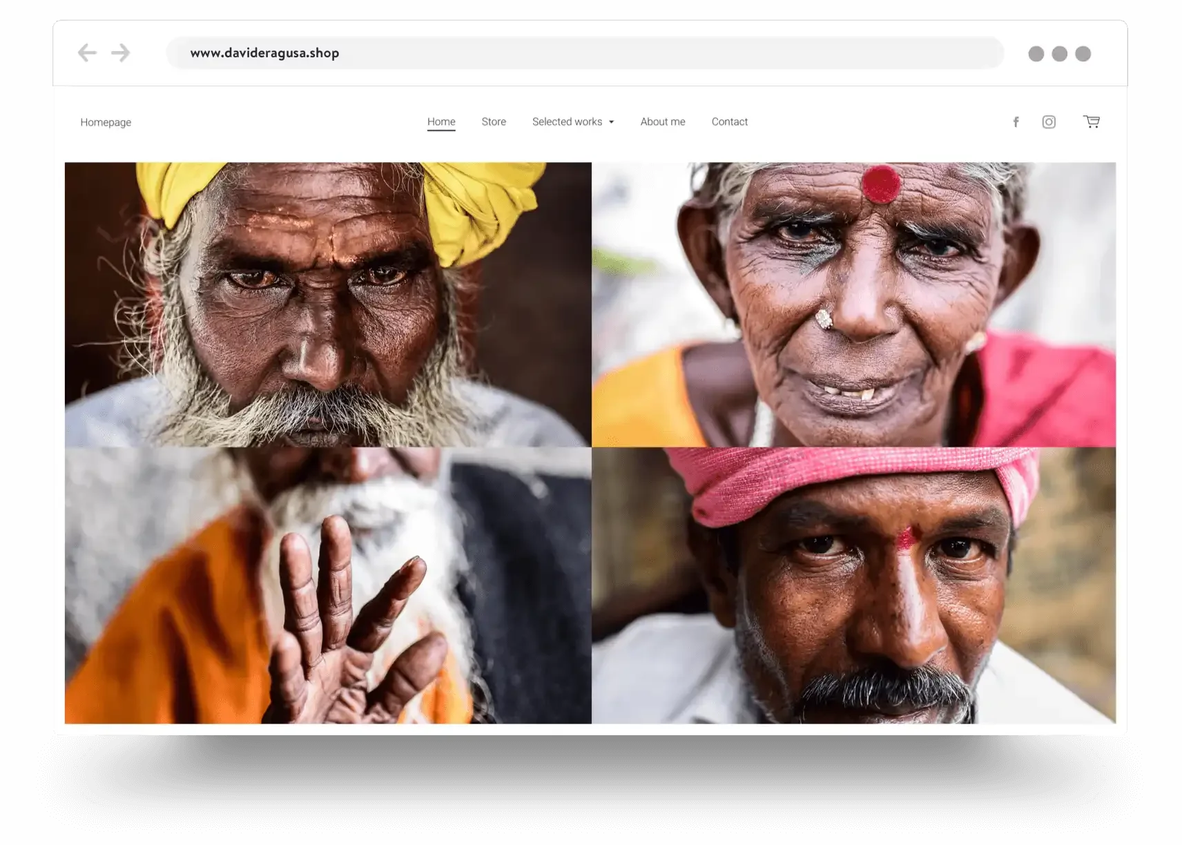 Example of a singer-songwriter portfolio website built with Jimdo