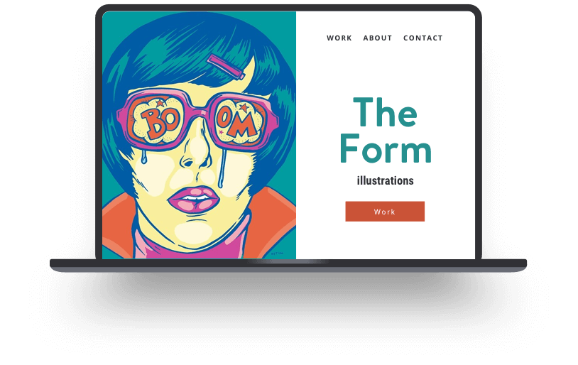 An example of an illustrator's website built with Jimdo.