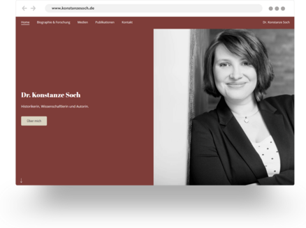 Example of a website built with Jimdo