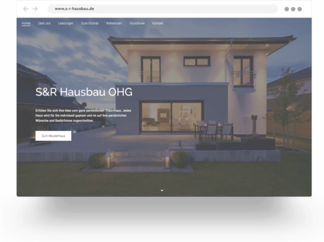 Esempio di un sito web immobiliare creato con Jimdo