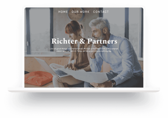 Example of a business consultant website made with Jimdo’s website builder.