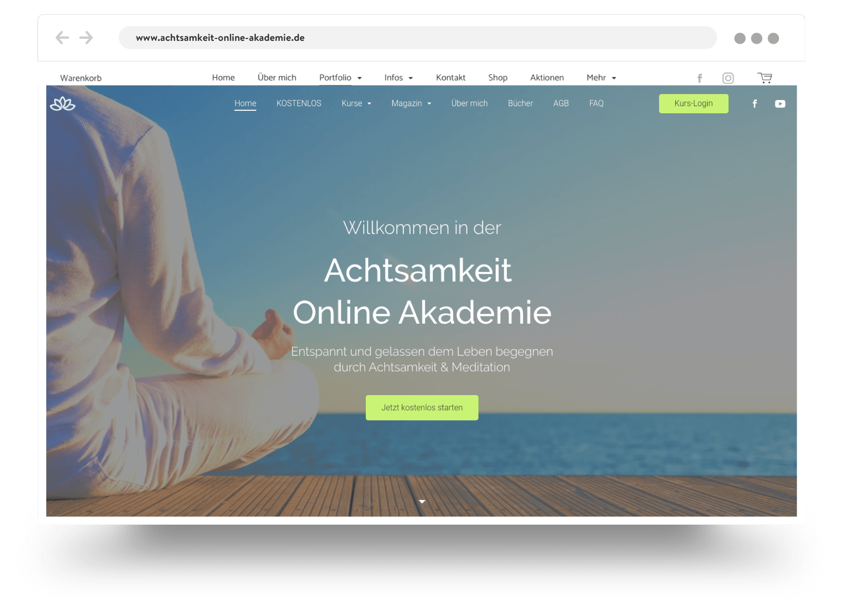 Ein Beispiel für eine Schmuck-Website, die mit Jimdo erstellt wurde