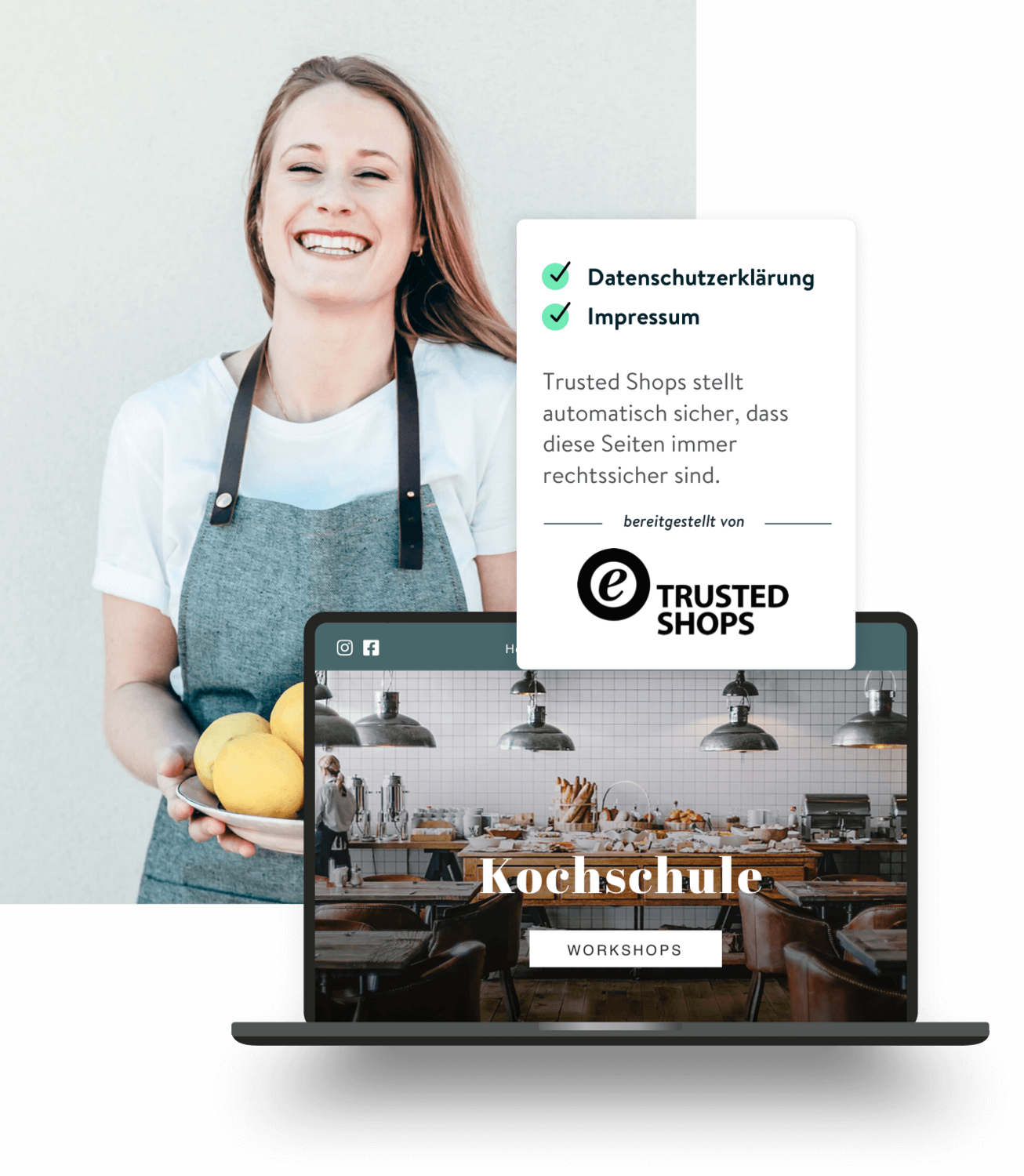 Ein Unternehmer sitzt an einem Laptop und arbeitet an seiner Jimdo Website