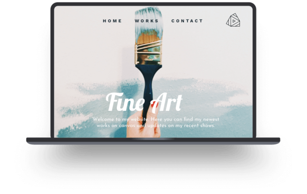 An example of a painter's website built with Jimdo.
