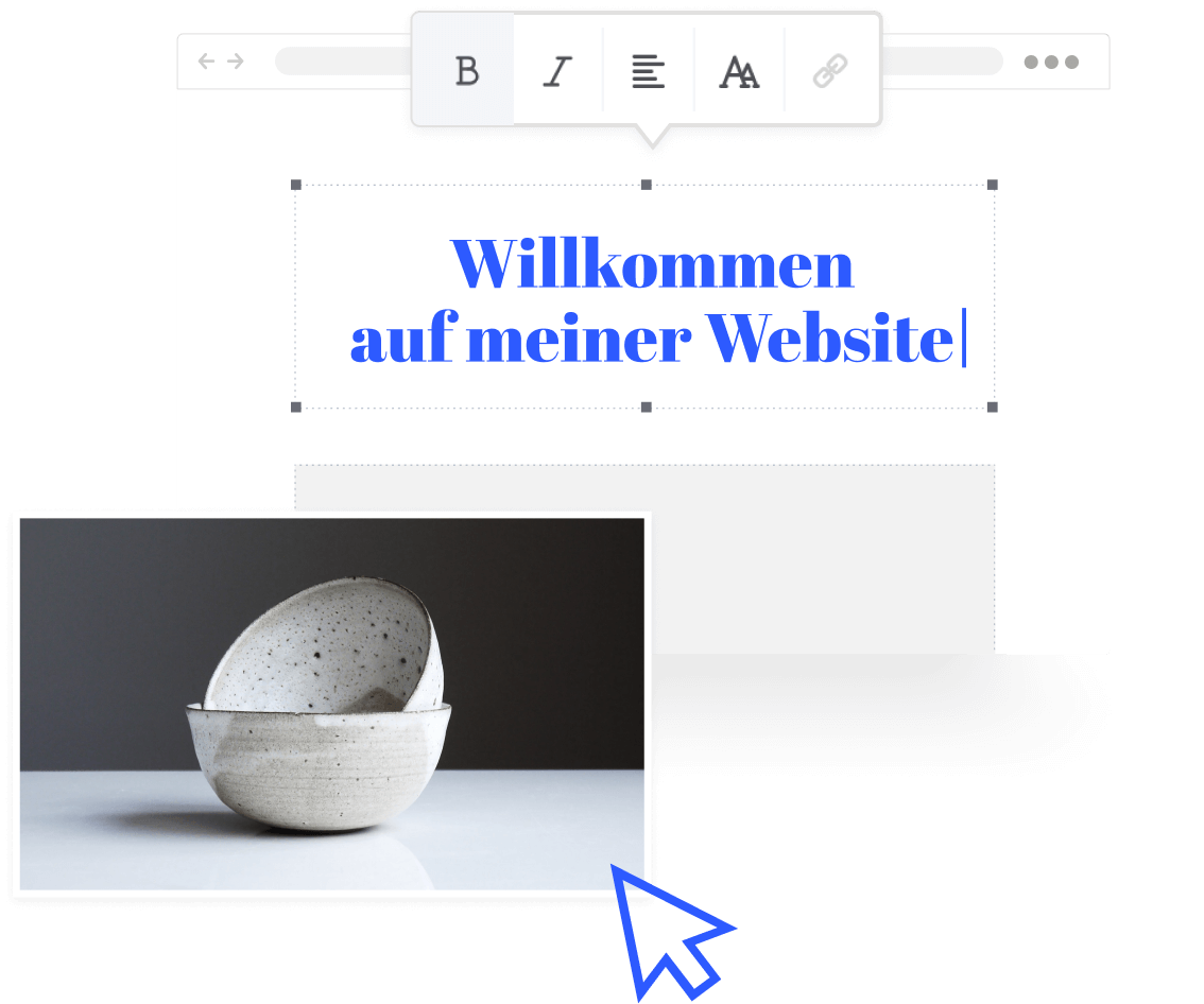 Jimdo website builder preview