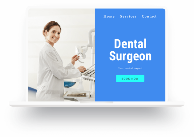 Example of a dental surgeon's website built with Jimdo