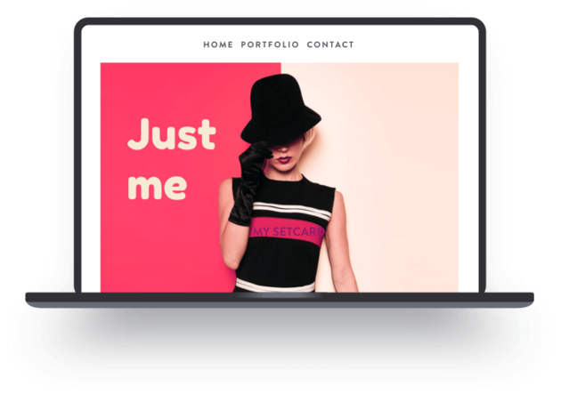 An example of a website for a modeling portfolio.