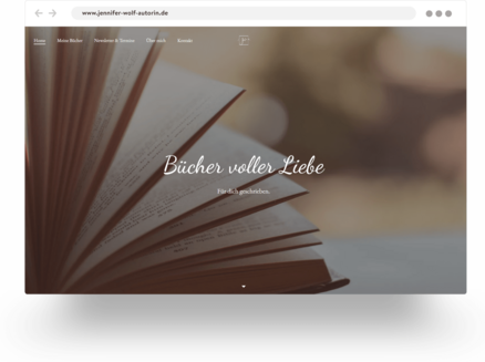 Example of a website built with Jimdo