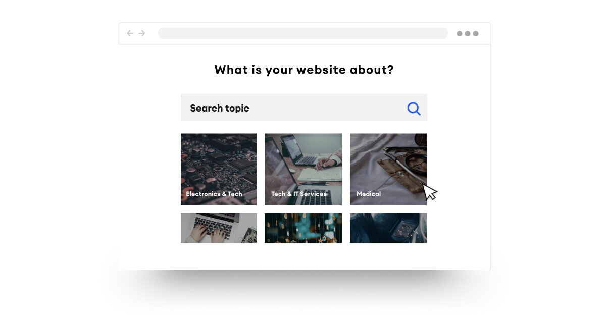 Web page theme selection interface